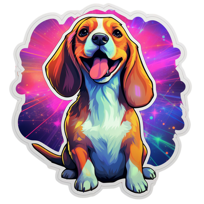 Beagle Detective Dog Sticker: Showcasing a beagle wearing a detective hat and magnifying glass, this dog sticker is both charming and whimsical. It’s excellent for adding a fun element to book covers or personal journals, appealing to mystery lovers and dog enthusiasts alike.